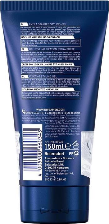 Image du produit Nivea Men Craft Stylers Fixating Styling Gel (Gel coiffant, 150 ml)