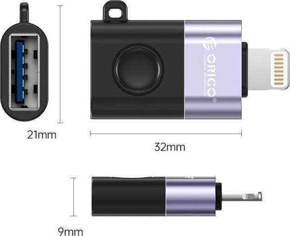 Actual product image Orico Lightning to USB-A Adapter (Lightning, USB-A)