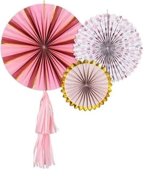 Produktbild Partydeco Decorative Rosettes Flowers, mix, 26-43 cm (1 pkt / 3 pc.)