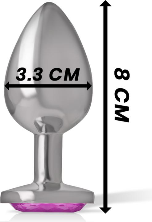 Actual product image Intense Anal Plug Metal Pink Size M