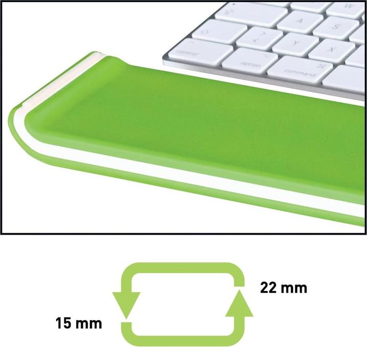 Actual product image Leitz Wrist rest WOW 65230054 white/green
