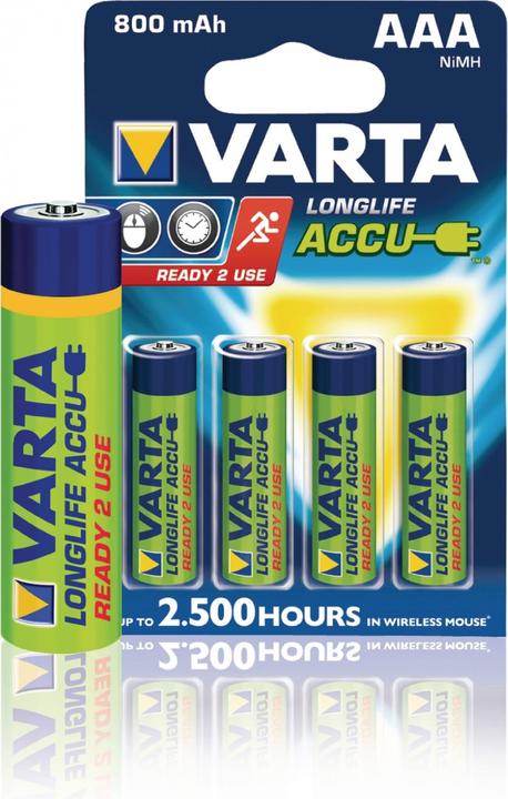 Produktbild Varta Recharge Accu Power (4 Stk., AAA, 800 mAh)