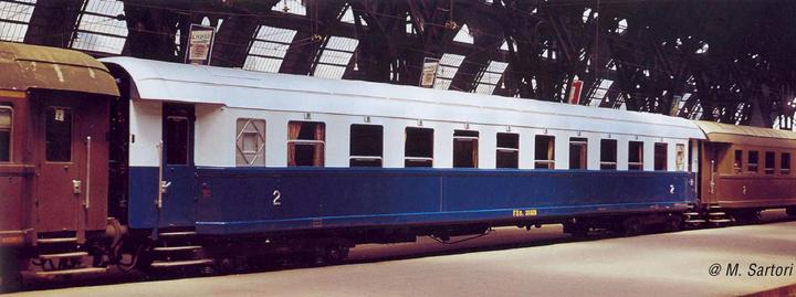 Actual product image Hornby FS 4 cars Treno Azzurro 2 Az, 2 Bz/Resto Ep IIIb