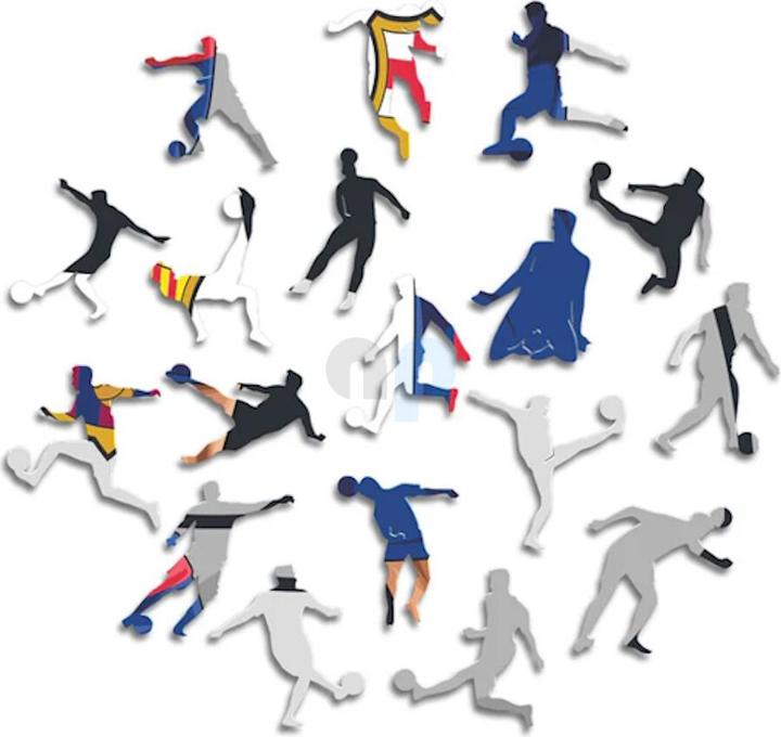 Actual product image Iconic FC Barcelona - Robert Lewandowski - Wooden Puzzle Size M (270 pieces) (270 pieces)