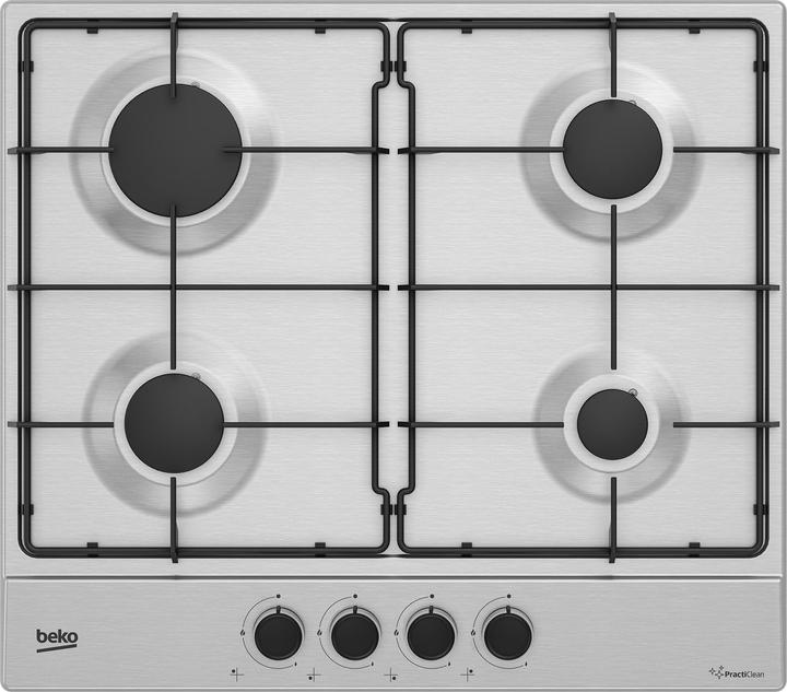 Actual product image Beko HIAG64223SXE Stainless steel Built-in hob 60 cm Gas 4 burner(s)