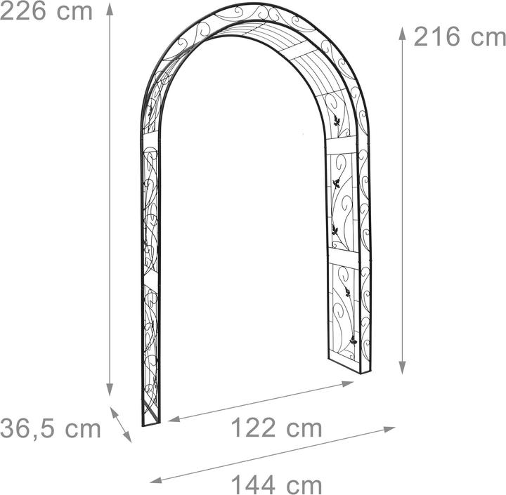 Produktbild Relaxdays Rosenbogen (36.50 cm, 144 cm)