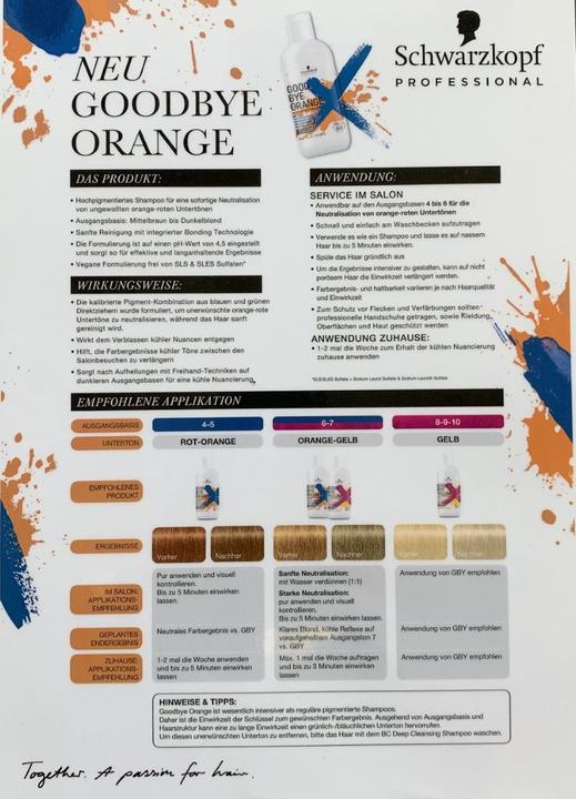 Produktbild Schwarzkopf Professional Goodbye Orange (1000 ml, Flüssiges Shampoo)