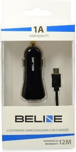 Actual product image Beline Car charger 1xUSB + microUSB 1A black
