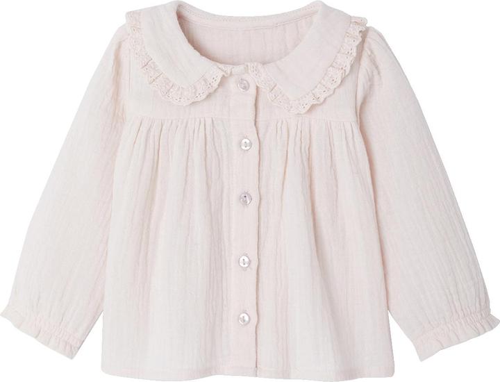 Actual product image Vertbaudet Baby Bluse mit Bubikragen, Baumwollmusselin (62)
