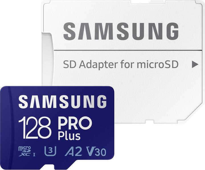 Actual product image Samsung SD MicroSD Card SDXC PRO Plus Reader (128 GB, microSDXC, U3, UHS-I)