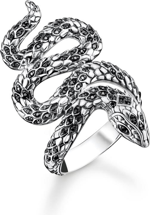 Actual product image Thomas Sabo Ring blackened snake (58, 925 Silver)