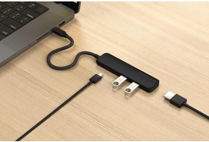 Immagine prodotto Satechi Hub multiplo Slim 4 nero (USB-C, 4 Porti)