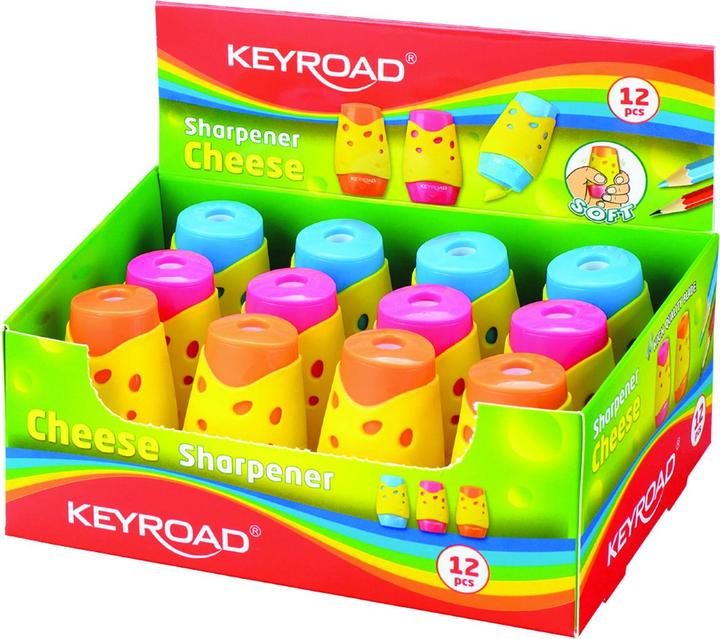 Keyroad Temperamatite per formaggio, in plastica, doppio, con contenitore, confezionato in espositore