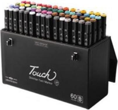 Image du produit Shinhan Set de feutres double pointe 60 pièces (Noir, 60 x)