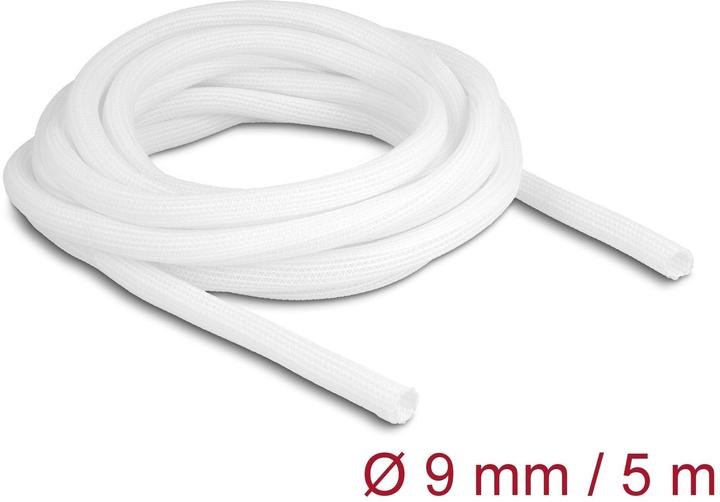 Delock Braided hose self closing 5 m x 9 mm white (Cable conduit, 500 cm)