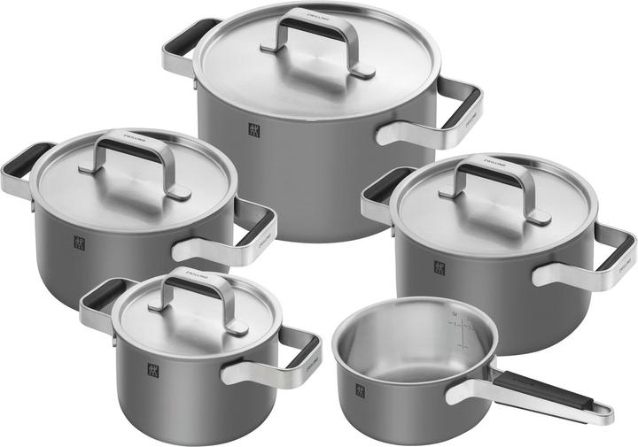 Immagine prodotto Zwilling Set di pentole Pure da 5 pezzi grigio (Set di pentole e padelle da cucina, Acciaio inossidabile)