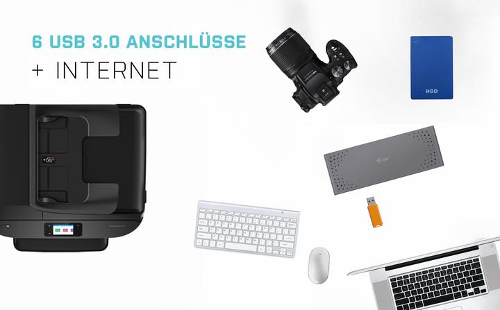 Image du produit i-tec Dock double 4K USB 3.0 / USB-C (USB-C, 6 Ports)