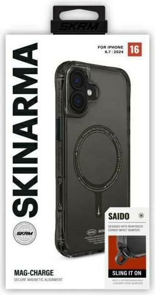 Actual product image Skinarma case Saido iPhone 16 Plus 6.7" Magnetic Charging black (Apple iPhone 16 Plus)