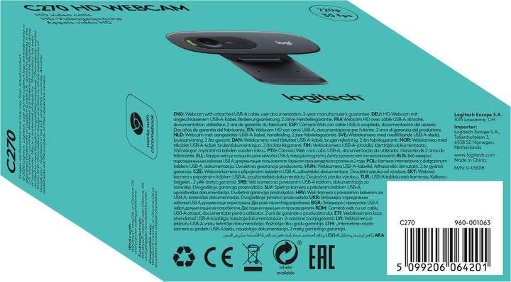 Produktbild Logitech C270 (0.90 Mpx)