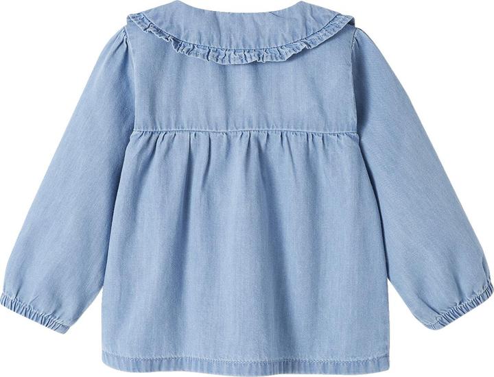 Image du produit Vertbaudet Blouse bébé en denim léger personnalisable (62)