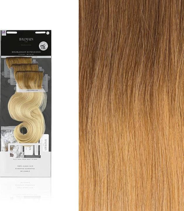 Produktbild Balmain Hair Professional - Doppelhaarverlängerungen menschliches Haar - 9g.10 om - Blond (9G.10 OM Light Gold Blonde Ombre, 40 cm)