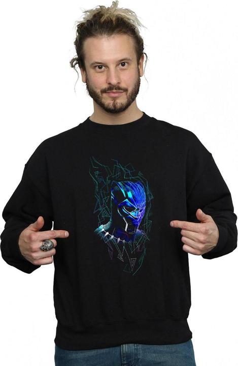 Produktbild Schwarzer Panther Neon Maske Baumwolle Sweatshirt (XL)