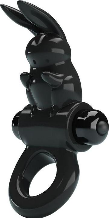 Pretty Love - Anneau excitant Rabbit Anneau vibrant 10 vibrations Noir (2.40 cm)