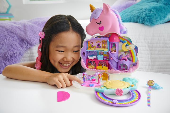 Actual product image Polly Pocket Unicorn Hair Game Box