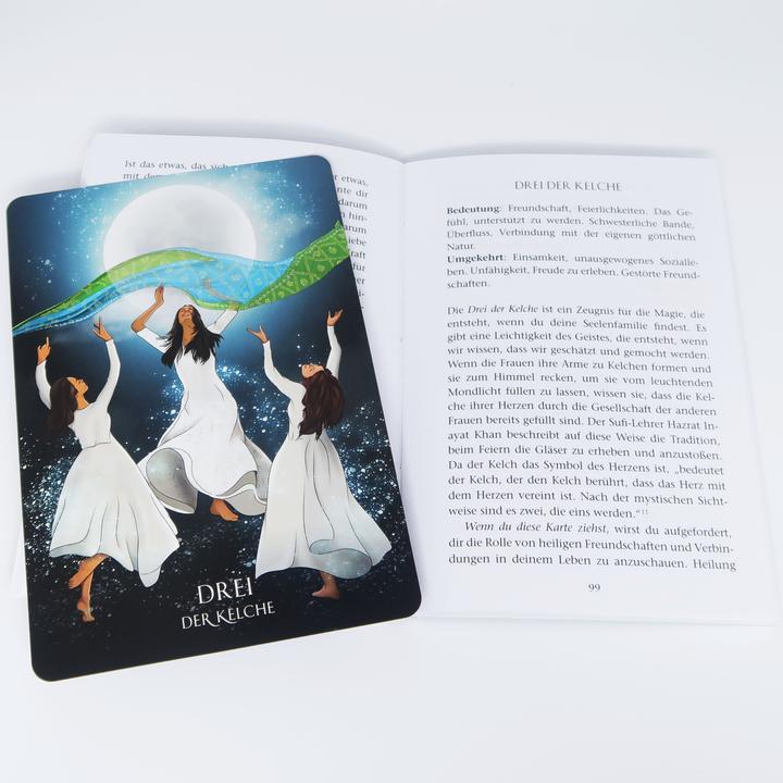 Produktbild Sufi-Tarot - Der Weg des Herzens: 78 Tarotkarten mit Anleitung (Deutsch, Ayeda Husain, 2023)