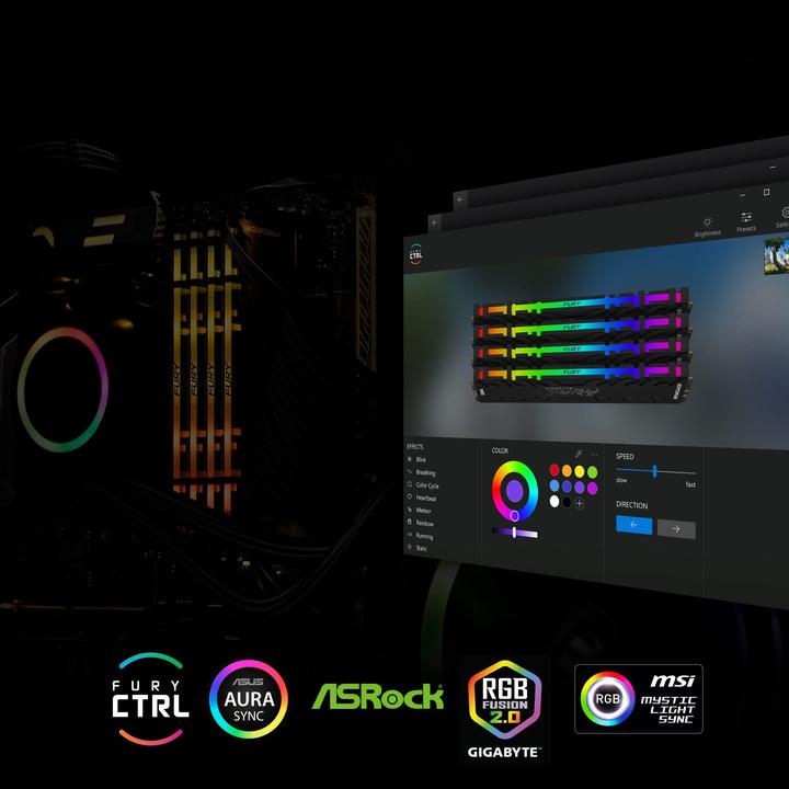 Produktbild Kingston FURY Renegade RGB (4 x 8GB, 3600 MHz, DDR4-RAM, DIMM)