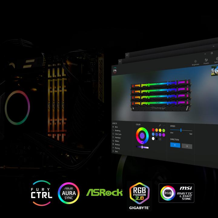 Image du produit Kingston FURY Renegade RGB (2 x 16GB, 3600 MHz, RAM DDR4, DIMM)
