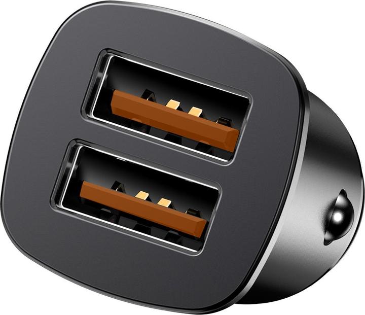 Image du produit Baseus Square metal A+A 30W Dual QC3.0 Quick Car Charger Noir