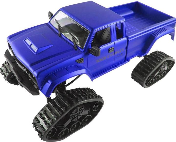 Actual product image Amewi RC AMX Pickup Truck RTR blue with wheels & chains 4WD (RTR Ready-to-Run)