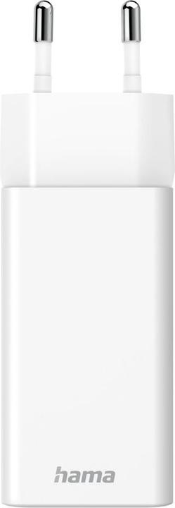 Immagine prodotto Hama Caricabatterie rapido, GaN, 1x USB-C PD, 1x USB-A QC, Mini caricatore, 65 W, Bianco (65 W)