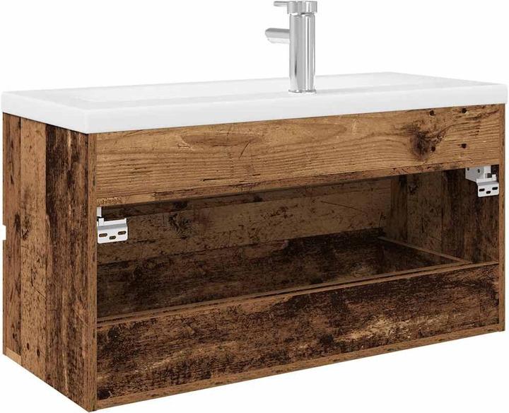 Image du produit VidaXL Meuble sous-vasque avec vasque encastrée et robinet Salle de bains Lavabo