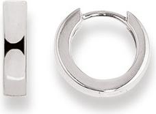 Natsumi Schmuck Klappcreolen Weissgold 18K/750 Ø 12mm Gerundet (750/18 K Weissgold)