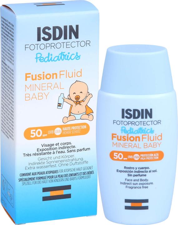 Actual product image Isdin Photoprotector Pediatrics Mineral Baby 50, 50 ml EMU (Suntan cream, 50 ml)