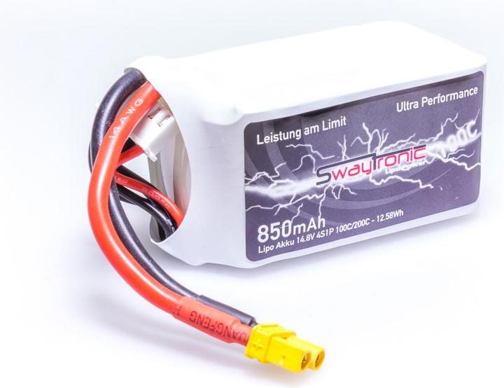 Swaytronic SWAY-FPV LiPo 14.8V 850mAh 100C/200C XT30 (14.80 V, 850 mAh)