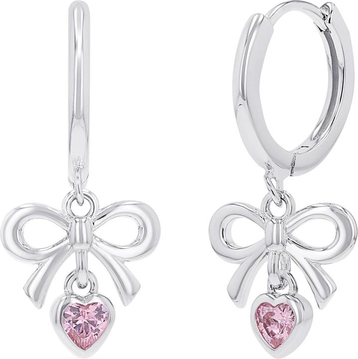 Produktbild S.Oliver Ohrschmuck für Mädchen, 925 Sterling Silber, Zirkonia synth. | Schleife (Silber 925)