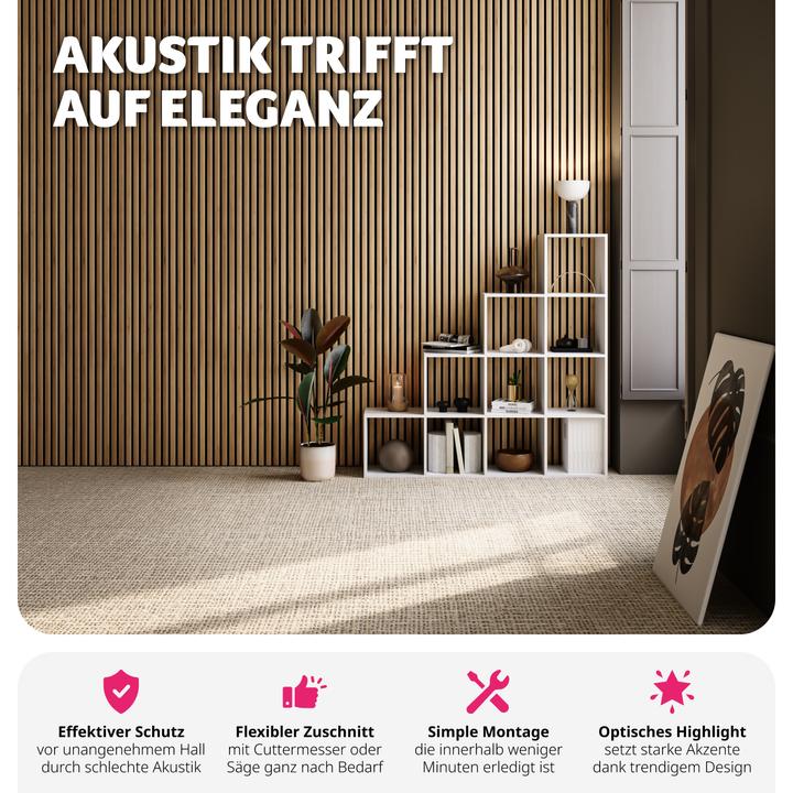Actual product image tectake Set of 2 acoustic panels Sonic Wall wood look (2 pcs.)