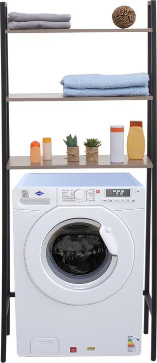 Image du produit Mendler Étagère HWC-K82, Industrial Métal Bois 155x64x25cm - gris-brun