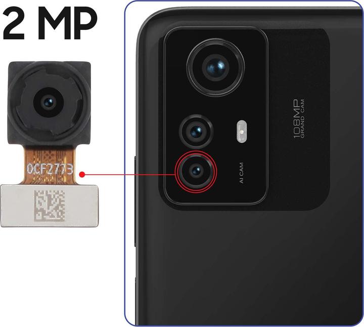 Actual product image Clappio 2MP macro lens camera Xiaomi Redmi Note 11, Note 11 Pro, Note 11S (Xiaomi Redmi Note 12S)