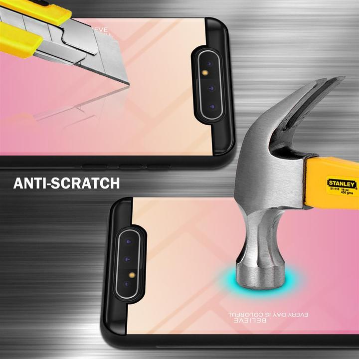 Productafbeelding Cadorabo TPU 2 kleuren glasdekking (Samsung Galaxy A80)