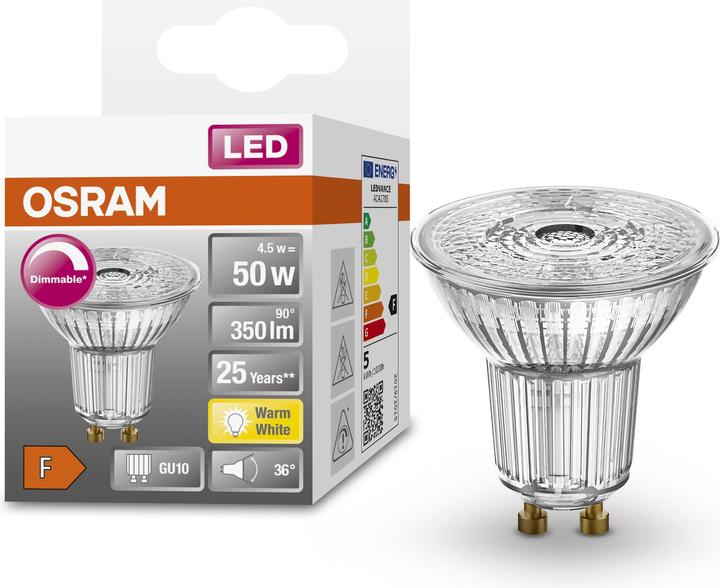 Productafbeelding Osram LED-reflector (GU10, 4.50 W, 350 lm, 1 x, F)