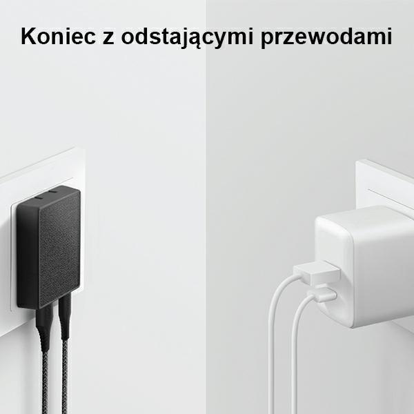 Actual product image Uniq Votre Slim Duo 1x USB-A 1x USB-C 3A Charger (UNIQ359BLK) (20 W)