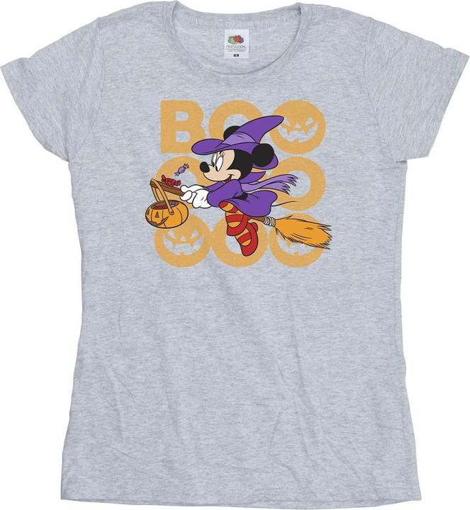 Actual product image Mickey Mouse Womens/Ladies Boo Minnie Mouse Cotton T-Shirt (L)