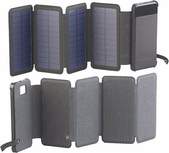 Produktbild Revolt Solar-Powerbank inkl. faltbares Solarpanel (8000 mAh, 10.50 W, 29.60 Wh)