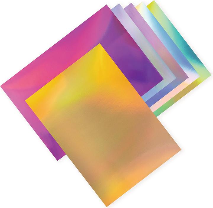 Image du produit Folia Papier à motifs papier préféré Rainbow irisé (120 g/m², 1 x)
