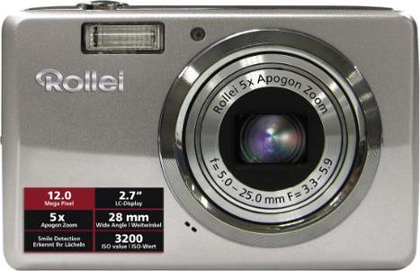 Rollei Compactline 350, 12 MPixels, zoom 5x, argenté