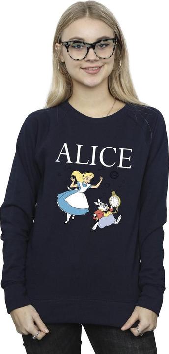 Actual product image Disney Womens/Ladies Alice In Wonderland Follow The Rabbit Sweatshirt (XL)